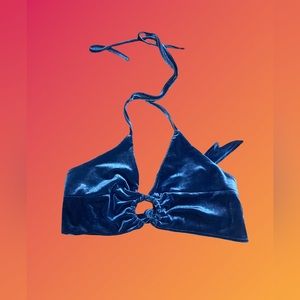 Shein Velvet Tie Wrap Top